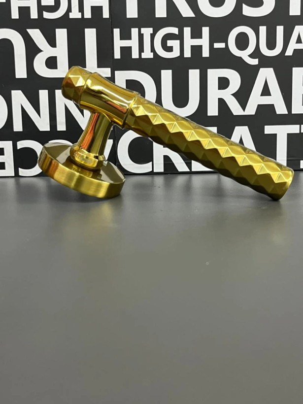 دستگیره رزت باتیس مدل دیاموند مشکی کروم طلایی