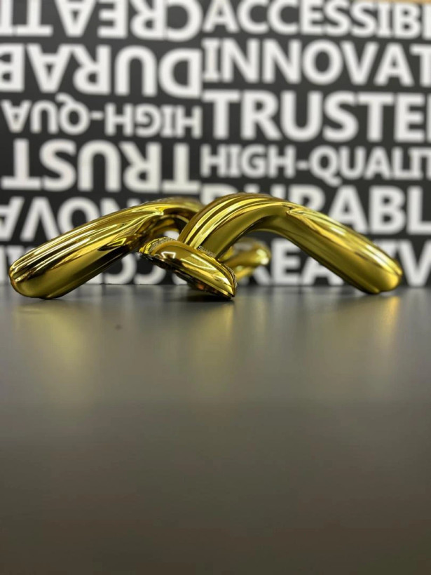 دستگیره رزت باتیس مدل نارسیس مشکی کروم طلایی